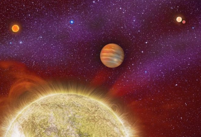 Massive Exoplanet found in Quadruple Star System