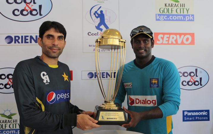 Misbah with the trophy