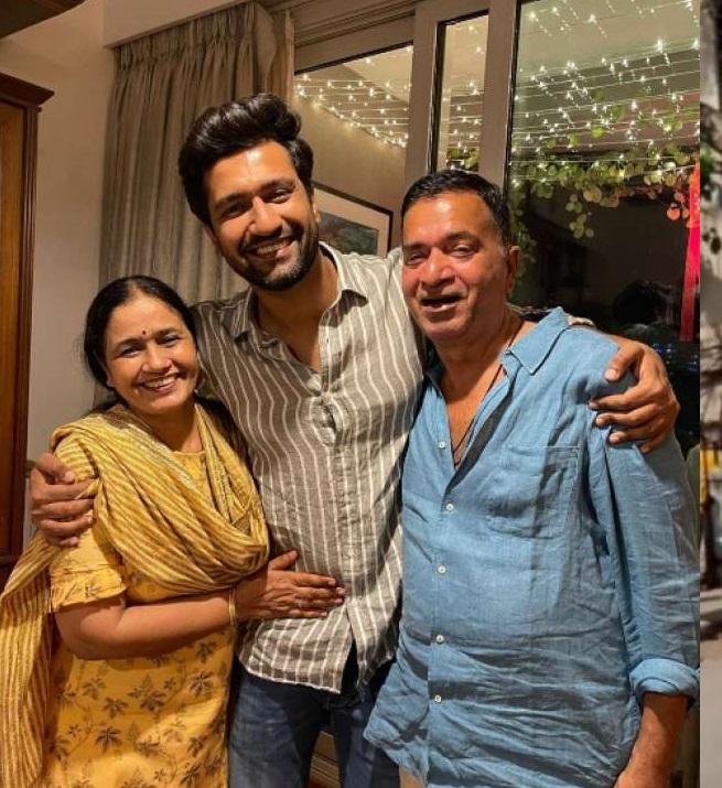 Vicky Kaushal with parents