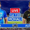 India vs Australia 1st T20 Live | IND vs AUS 1st T20 Live Scores & Commentary