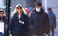 Out and about: Robert Pattinson and his model girlfriend Suki Waterhouse were spotted walking through New York City on Thursday