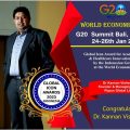 Dr Kannan Vishwanatth Of Rupus Global Limited Awarded Global Icon Award At Royal Palace, Bali