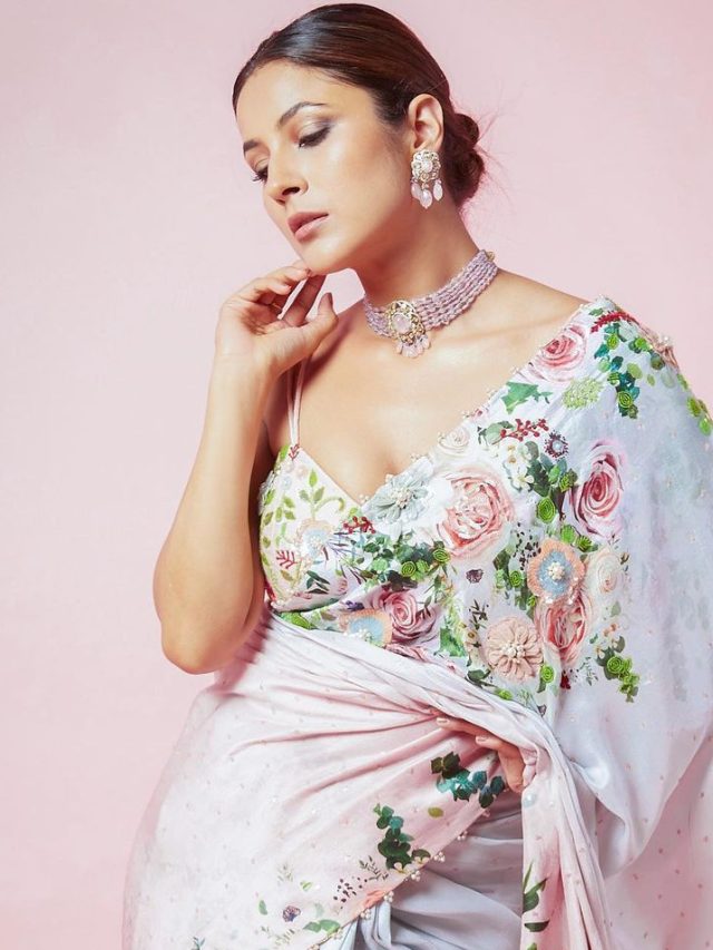 PICS: Shehnaaz Gill New Photoshoot In Racy Floral Bralette And Cape