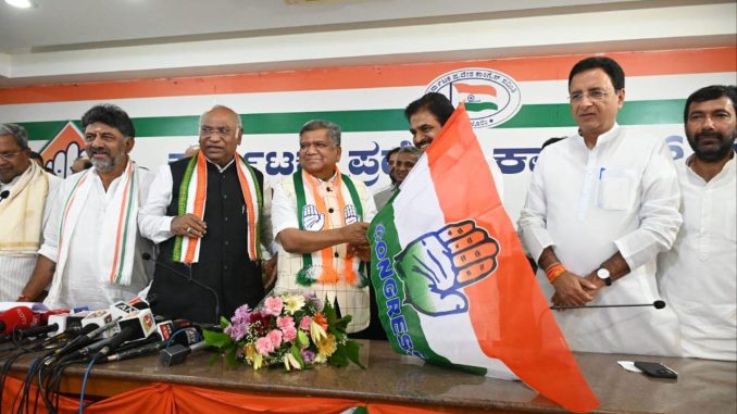 Jagadish shettar joins congress