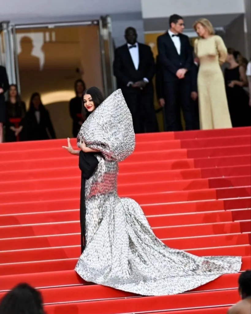 Aishwarya Rai Bachchan Takes Cannes by Storm in Giant Silver Hood
