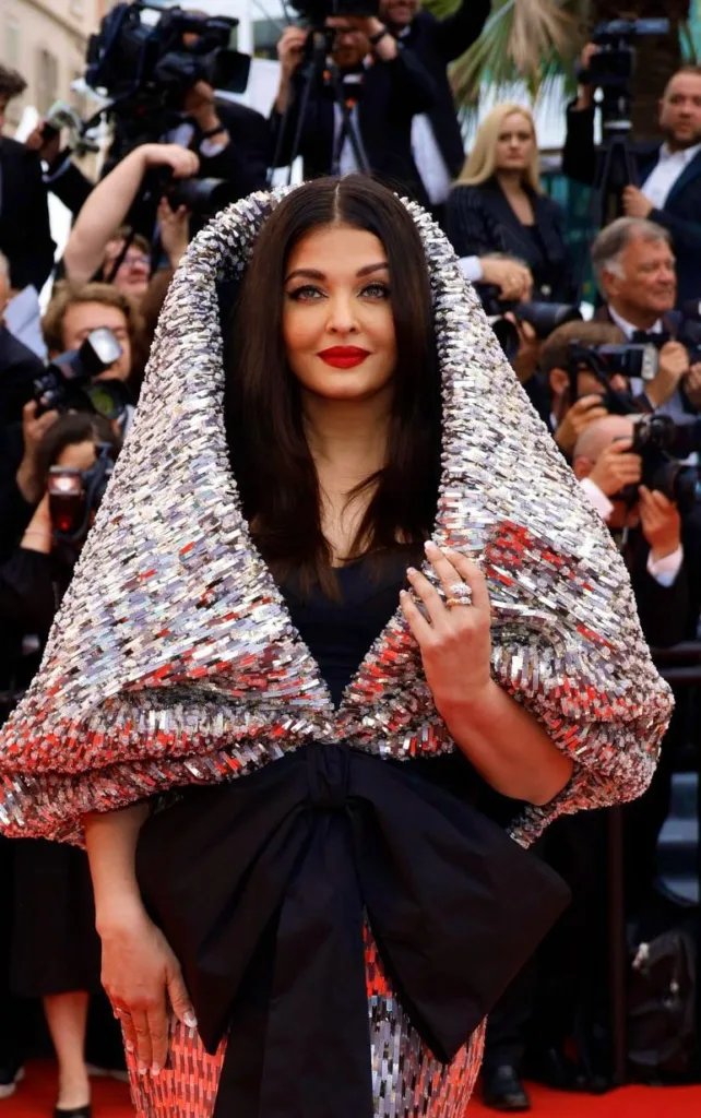 Aishwarya Rai Bachchan Takes Cannes by Storm in Giant Silver Hood