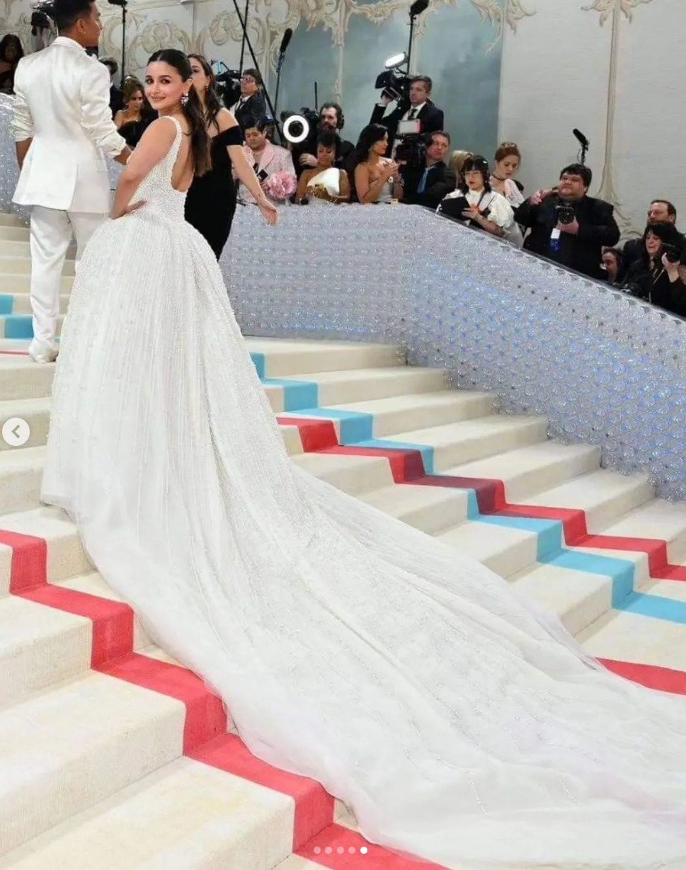Alia Bhatt Dazzles in a Dreamy Gown at Met Gala 2023