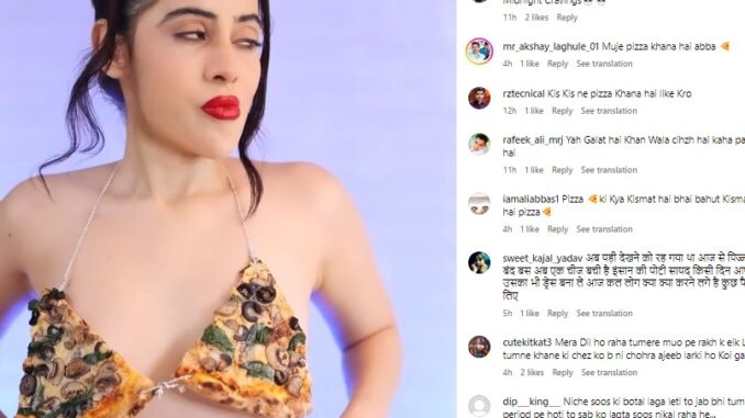 Uorfi Javed slays in unique bikini top made out of pizza. WatchUorfi Javed slays in unique bikini top made out of pizza. Watch