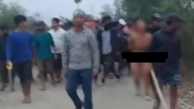 Two women made to walk naked in the street of Manipur -Video goes viral