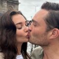 Ed Westwick and Amy Jackson share a kiss during tour in India