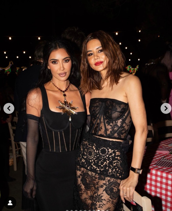 Kim Kardashian and Kris Jenner at Dolce & Gabbana's Alta Fashion Show