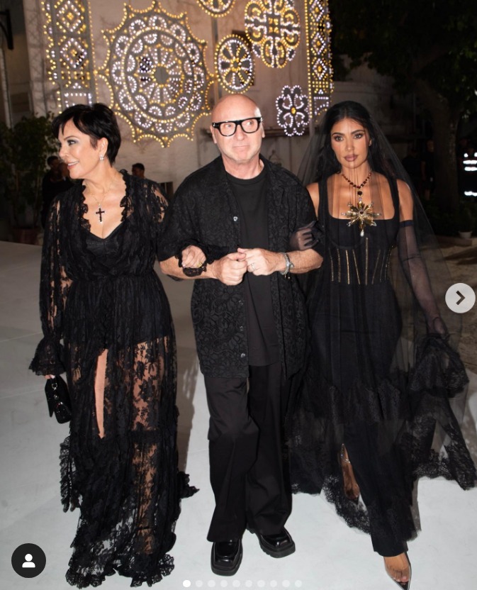 Kim Kardashian and Kris Jenner at Dolce & Gabbana's Alta Fashion Show
