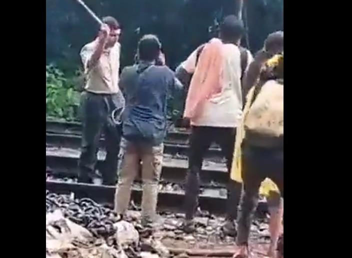 Dudhsagar Falls trekkers made to do sit-ups as a warning to others - video goes viral