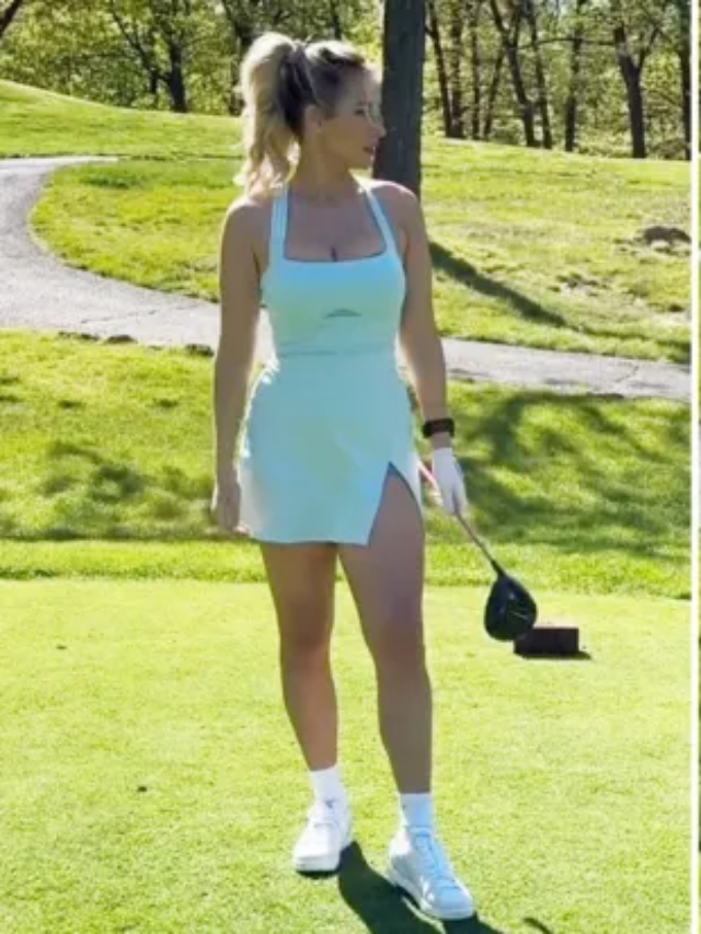 Pics: Paige Spiranac giving golf advice as an influencer in skimpy attire!