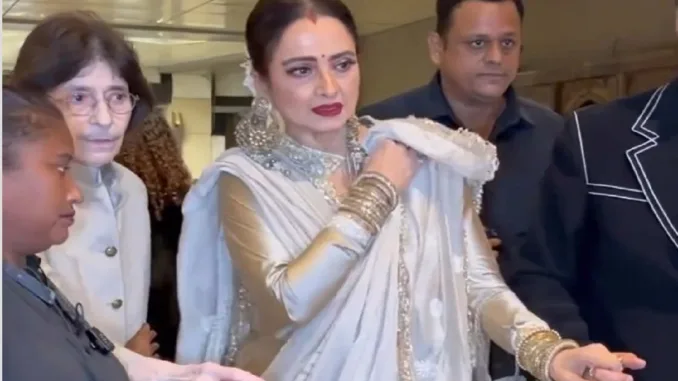 Rekha lashes out at a paparazzi for invading her privacy: Watch the video