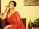 Palak Tiwari's red saree look for Christmas 2023 is breathtaking