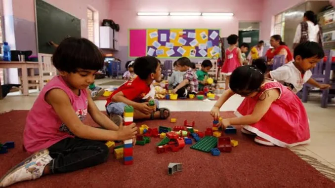 A child's free play time enhances their education by providing them with lower academic burden and holistic development