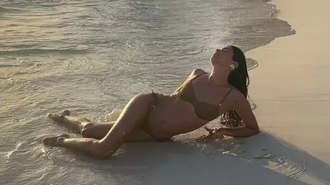 Sara Sampaio's Golden Bikini