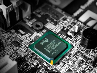 Intel computer processor in selective color photography