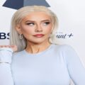 Christina Aguilera Wears Second-Skin Icy Blue Gown at 2024 Grammys