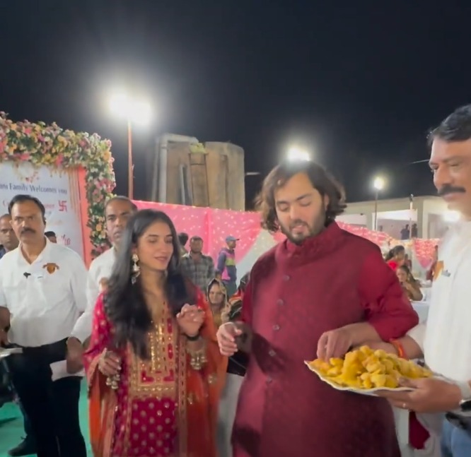 Watch: Anant Ambani and Radhika Merchant Serve Food To Guest at Pre-Wedding in Jamnagar