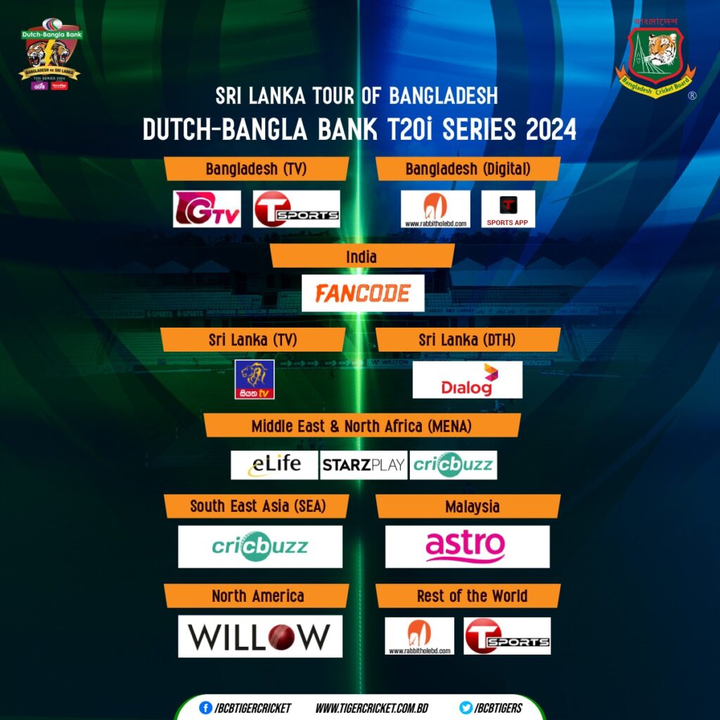 Bangladesh vs Sri Lanka 1st T20 Live Streamings