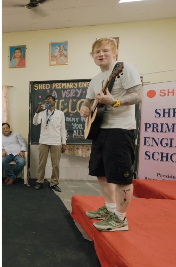 Ed Sheeran Wows Mumbai Students with 'Shape of You' Performance 