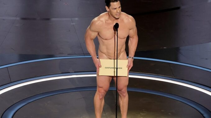 Oscars 2024: John Cena's Naked Secret Exposed in Exclusive Backstage Photos