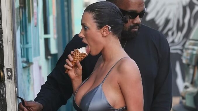 Bianca Censori's Bare-Buttocked Ice Cream Delight Rocks the Internet, Netizens Decry 'Shame
