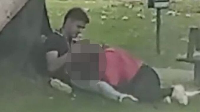 Exposed: Woman's Shameless Public Park Escapade Caught on Camera Against Tree