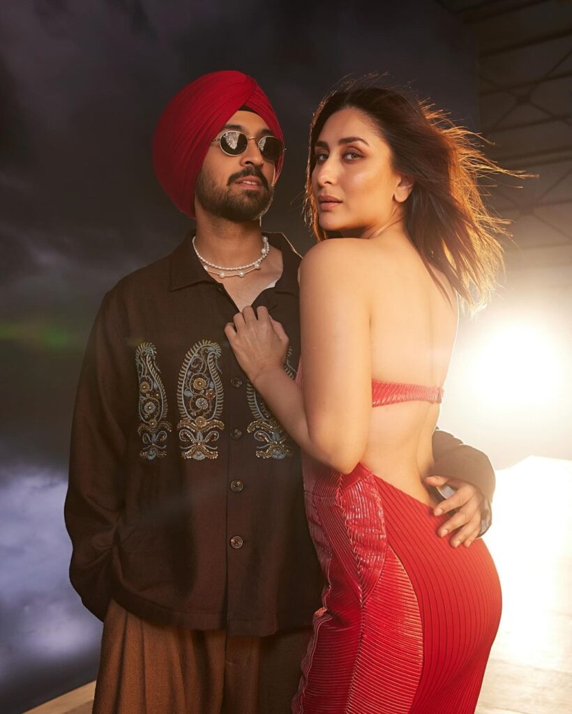Kareena Kapoor's Red Backless Dress Steals the Spotlight with Diljit Dosanjh