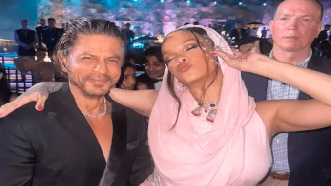 SRK and Rihanna's unseen Fun Photo Moment at Ambani Pre-Wedding