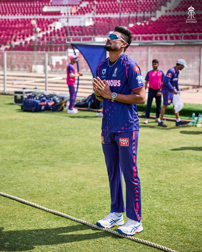 Trent Boult, Yuzvendra Chahal, and Avesh Khan.