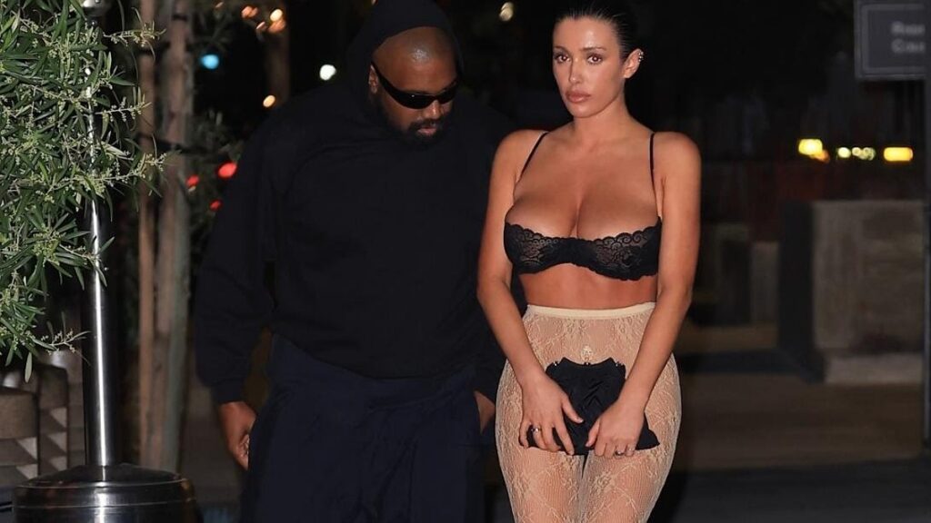 Bianca Censori Stuns in Lace Bra and Tights for Glamorous Dinner Date with Kanye West