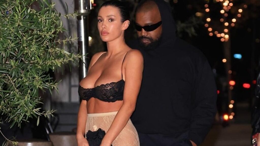 Bianca Censori Stuns in Lace Bra and Tights for Glamorous Dinner Date with Kanye West