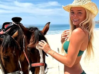 Cowgirl Couture: Olivia Dunne Dazzles in Rodeo-inspired Green Bikini on Mexican Vacation